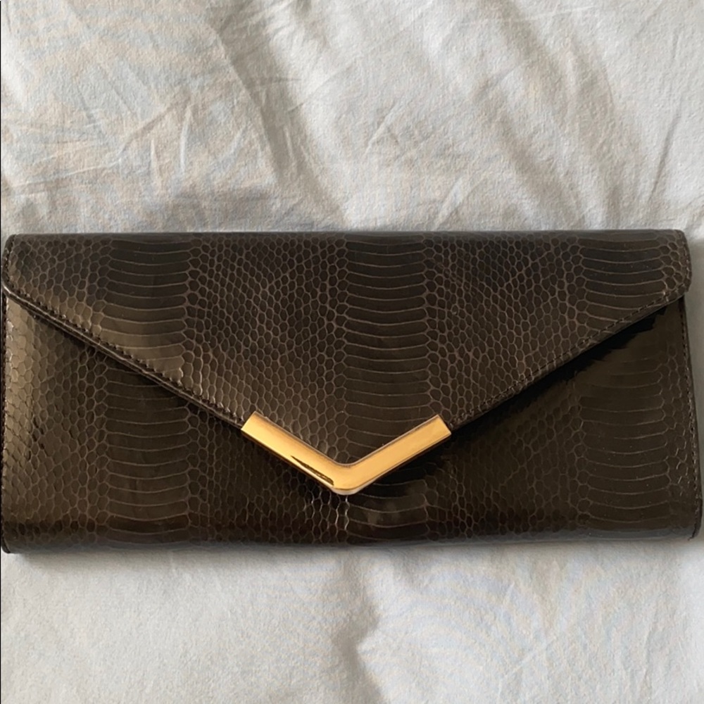 Black shoulder purse leather